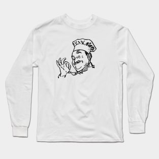 Chef's okay, chef, vintage chef cook with ok sign Long Sleeve T-Shirt